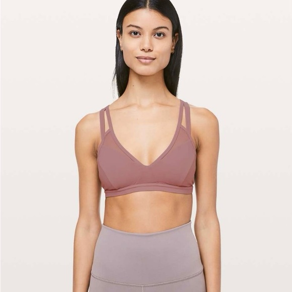 EUC Lululemon Ease to Breathe Light Support A/B Bra sz 6 in colour Spanish Rose - Picture 3 of 7